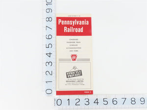 Lot of 4 PRR Pennsylvania Time Tables: July 29, 1962, Feb. 10 & Oct. 27, 1963