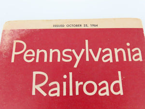 PRR Pennsylvania Railroad Passenger Train Time Tables - October 25, 1964