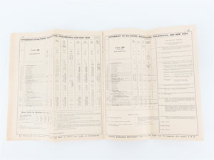 PRR Pennsylvania Railroad Passenger Train Time Tables - October 25, 1964