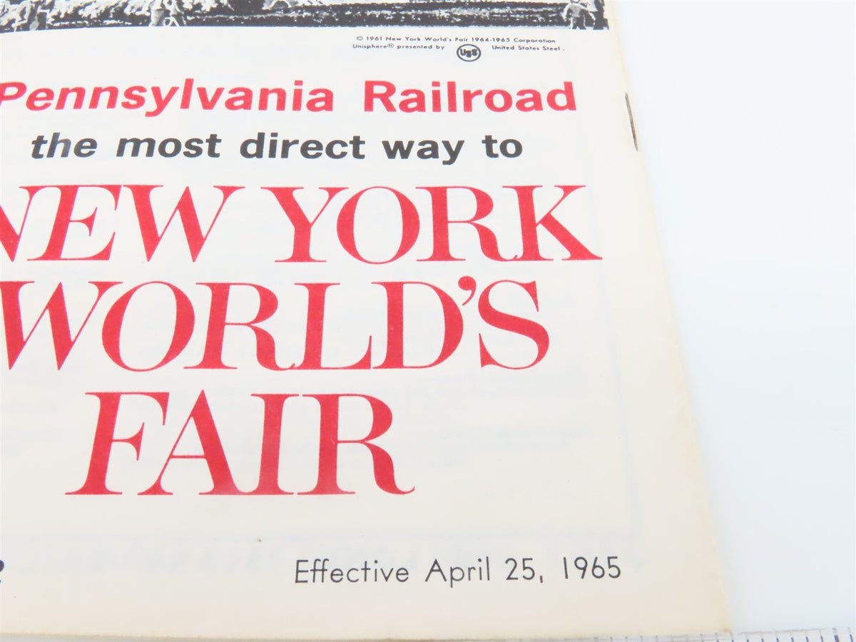 PRR Pennsylvania Railroad &quot;New York&#39;s World Fair&quot; Train Schedules April 25, 1965