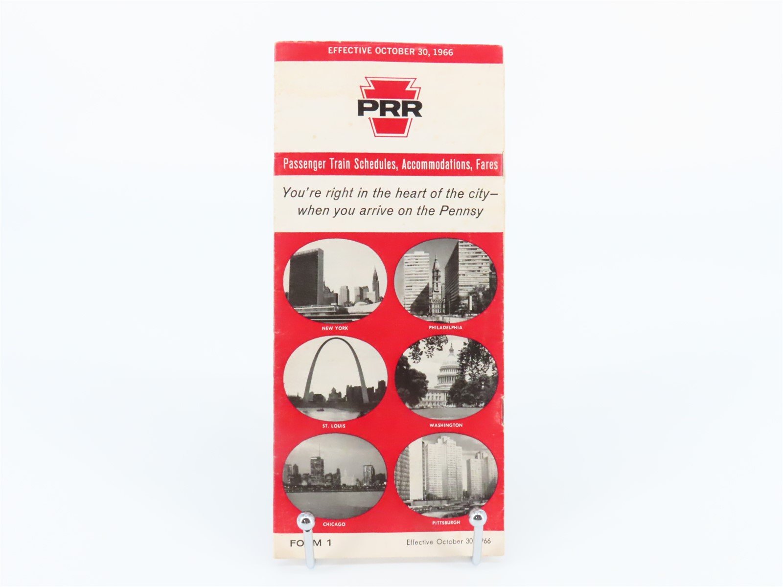 PRR Pennsylvania Railroad Passenger Train Schedules - October 30, 1966