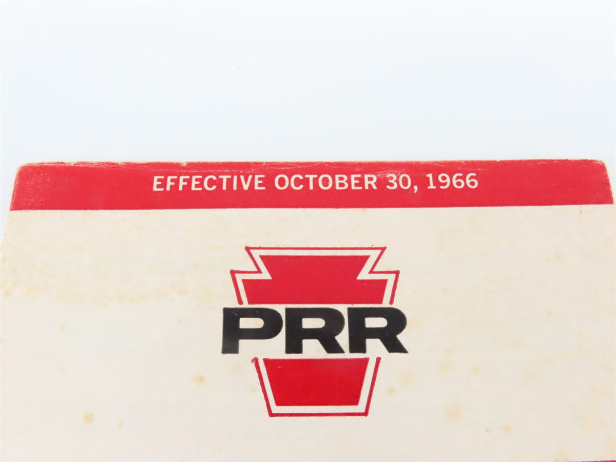 PRR Pennsylvania Railroad Passenger Train Schedules - October 30, 1966