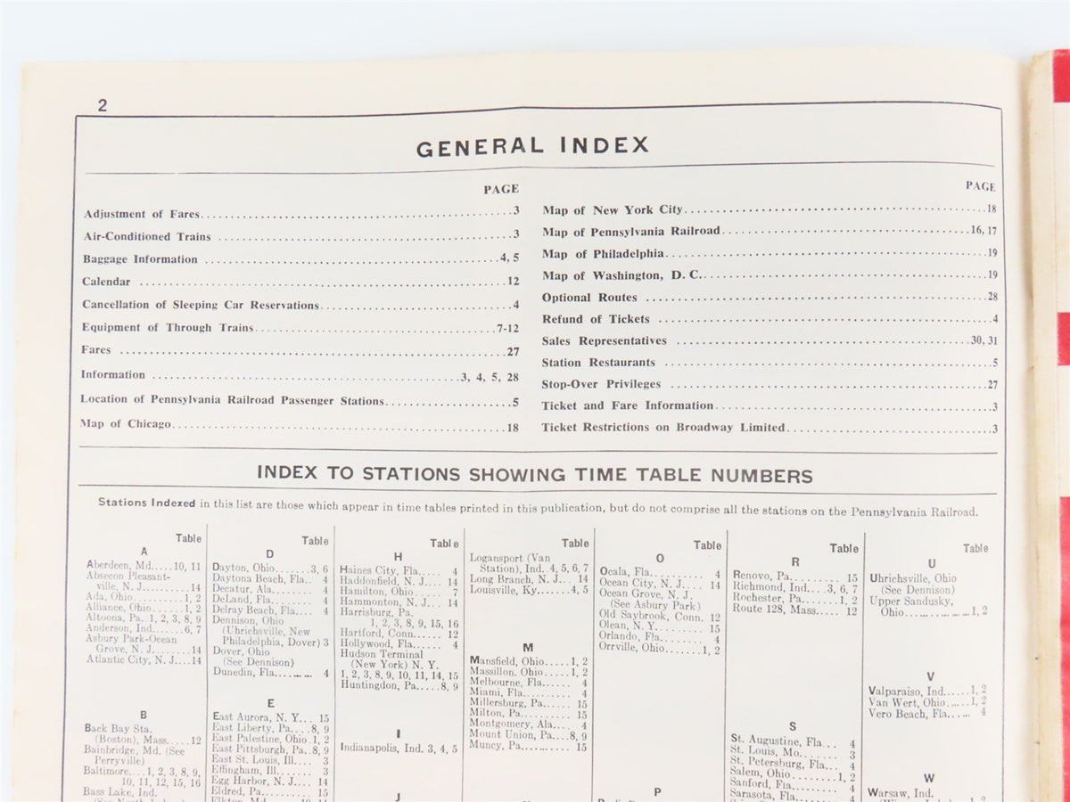 PRR Pennsylvania Railroad Passenger Train Schedules - October 30, 1966