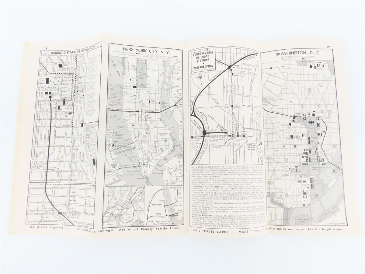 PRR Pennsylvania Railroad Passenger Train Schedules - October 30, 1966