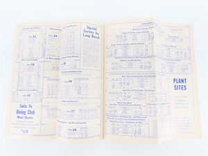 ATSF Atchison, Topeka & Santa Fe Time Table - 1962 Fall • Winter Issue