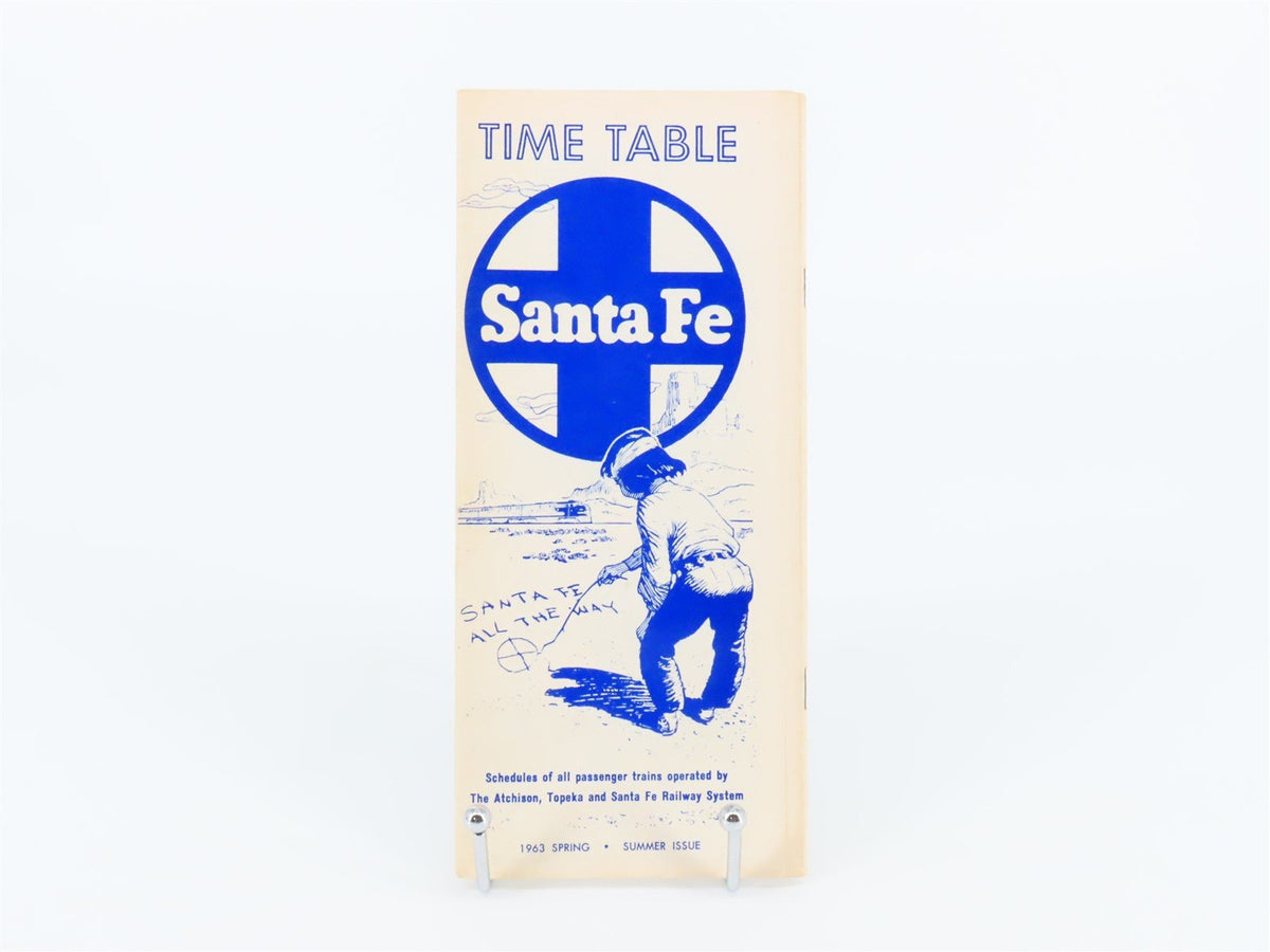 ATSF Atchison, Topeka &amp; Santa Fe Time Table - 1963 Spring • Summer Issue