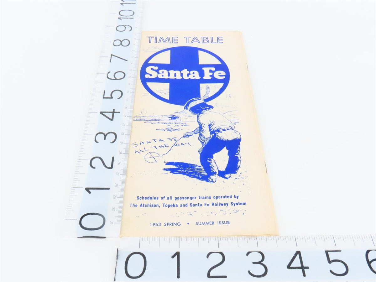 ATSF Atchison, Topeka &amp; Santa Fe Time Table - 1963 Spring • Summer Issue