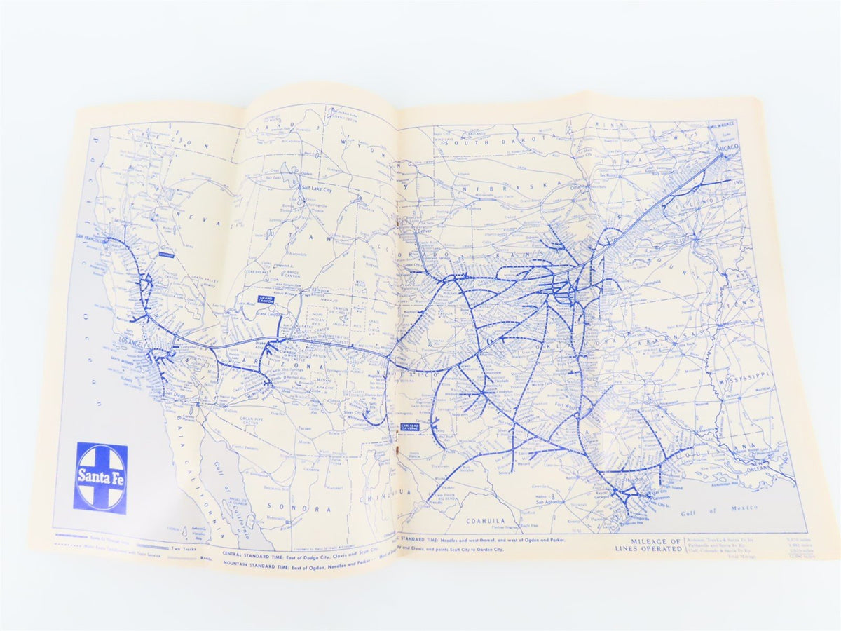 ATSF Atchison, Topeka &amp; Santa Fe Time Table - 1963 Spring • Summer Issue