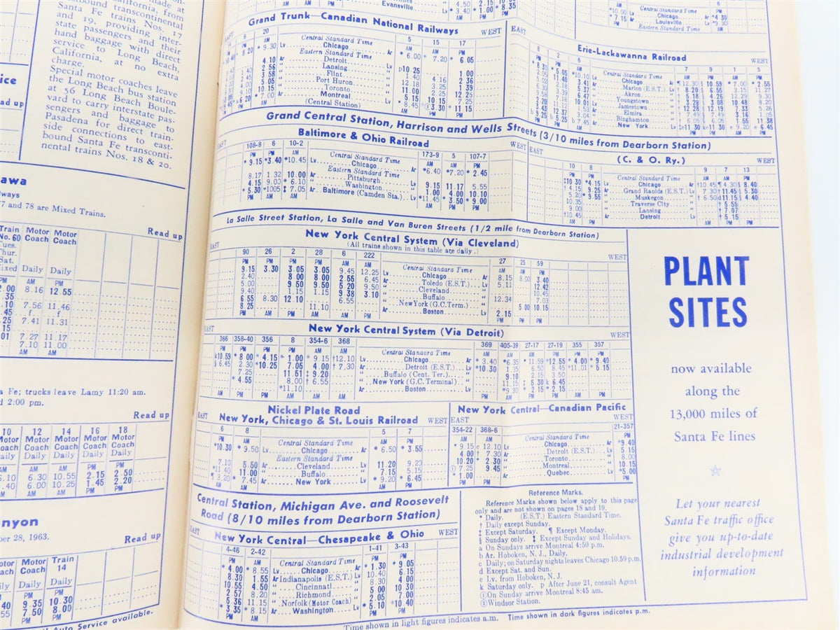 ATSF Atchison, Topeka &amp; Santa Fe Time Table - 1963 Spring • Summer Issue