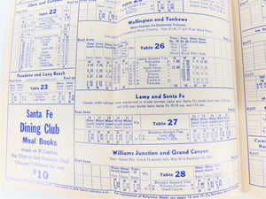 ATSF Atchison, Topeka & Santa Fe Time Table - 1963 Spring • Summer Issue