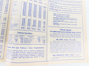 ATSF Atchison, Topeka & Santa Fe Time Table - 1963 Spring • Summer Issue