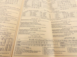 SP Southern Pacific Sunset Route & Golden State Route Time Tables - August, 1939