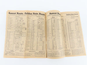 SP Southern Pacific Sunset Route & Golden State Route Time Tables - August, 1939