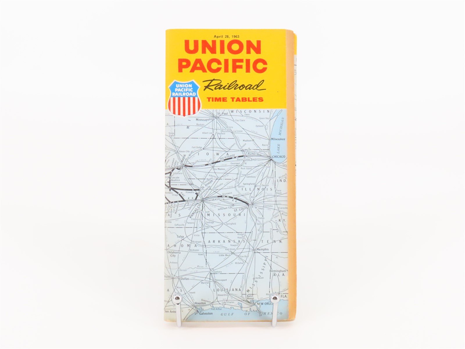 UP Union Pacific Railroad Time Tables - April 28, 1963