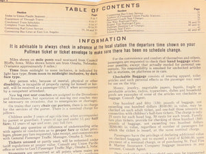 UP Union Pacific Railroad Time Tables - April 28, 1963