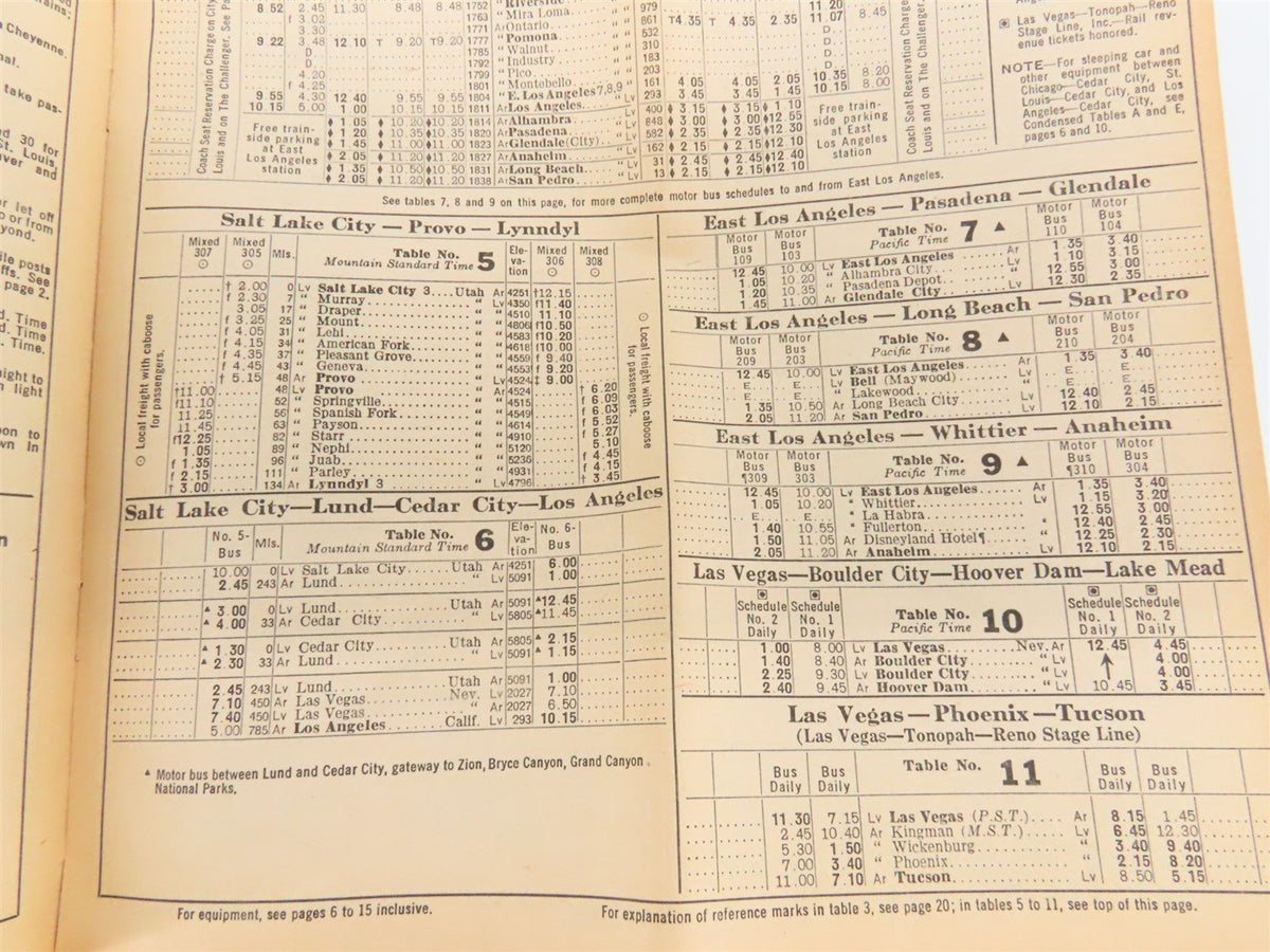 UP Union Pacific Railroad Time Tables - April 28, 1963