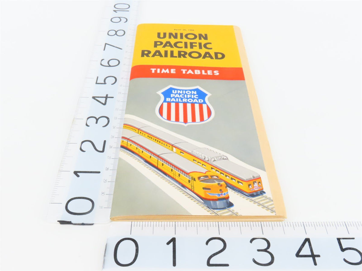 UP Union Pacific Railroad Time Tables - April 29, 1956