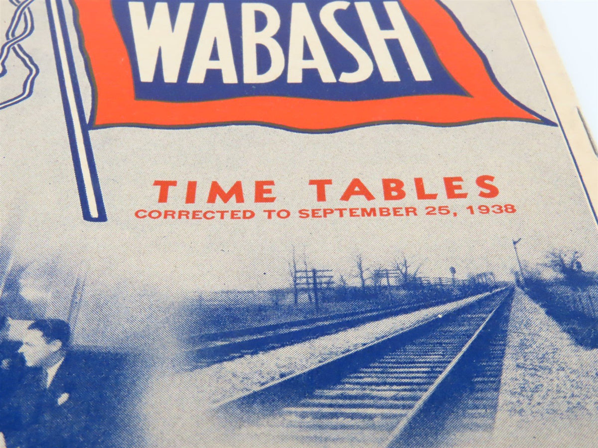 WAB Wabash Railroad &quot;Follow the Flag&quot; Time Tables - September 25, 1938