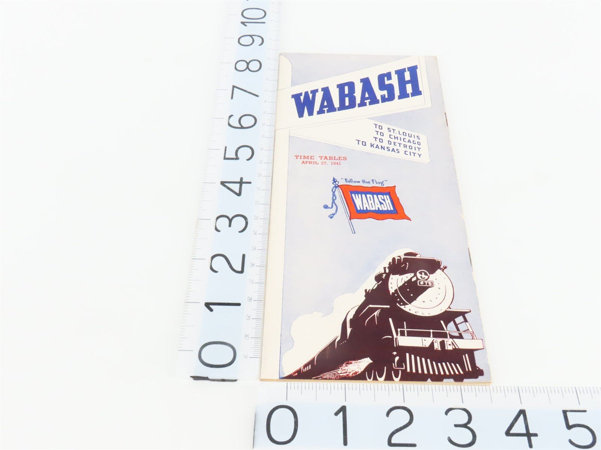 WAB Wabash Railroad &quot;Follow the Flag&quot; Time Tables - April 27, 1941