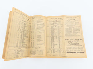 UP Union Pacific Railroad Time Tables - June 1, 1965