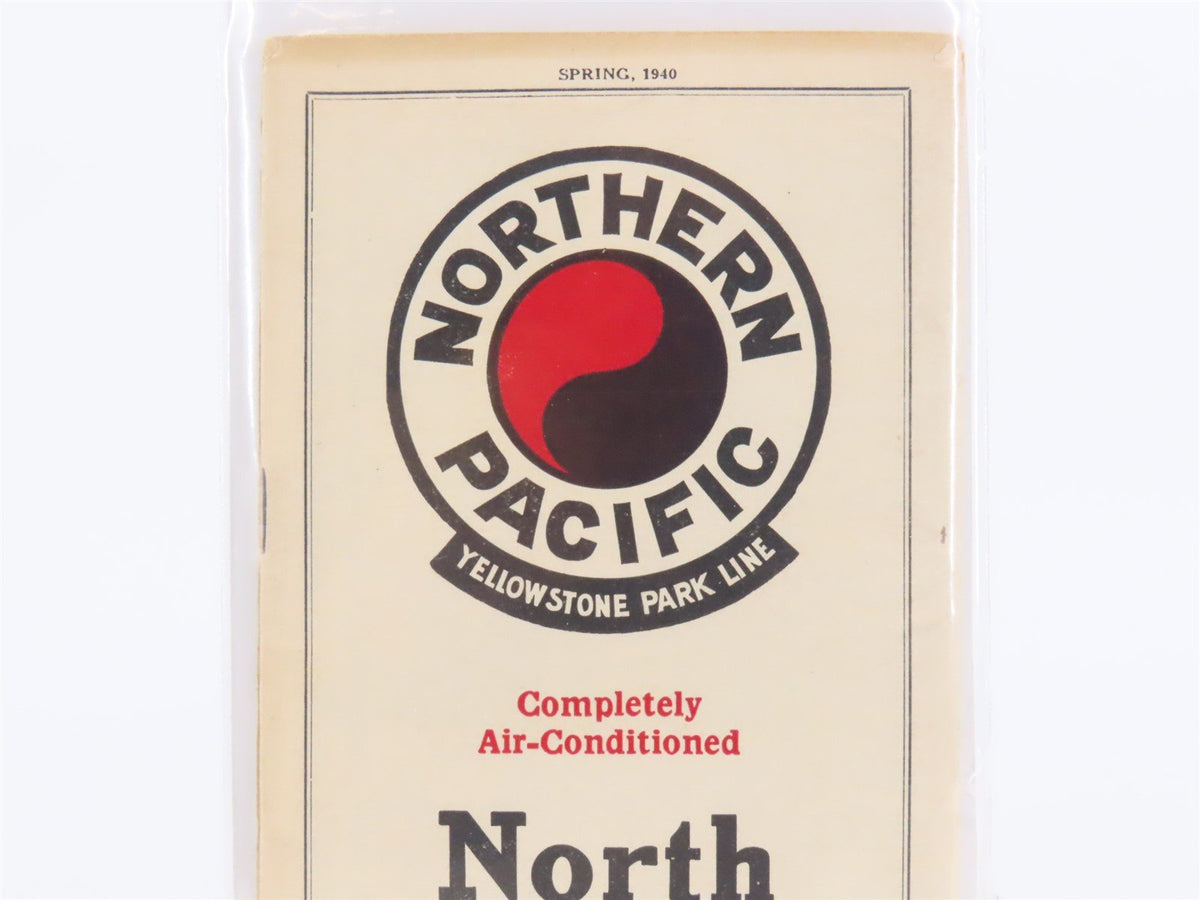 Northern Pacific Yellowstone Park Line Passenger Train Schedules - Spring, 1940