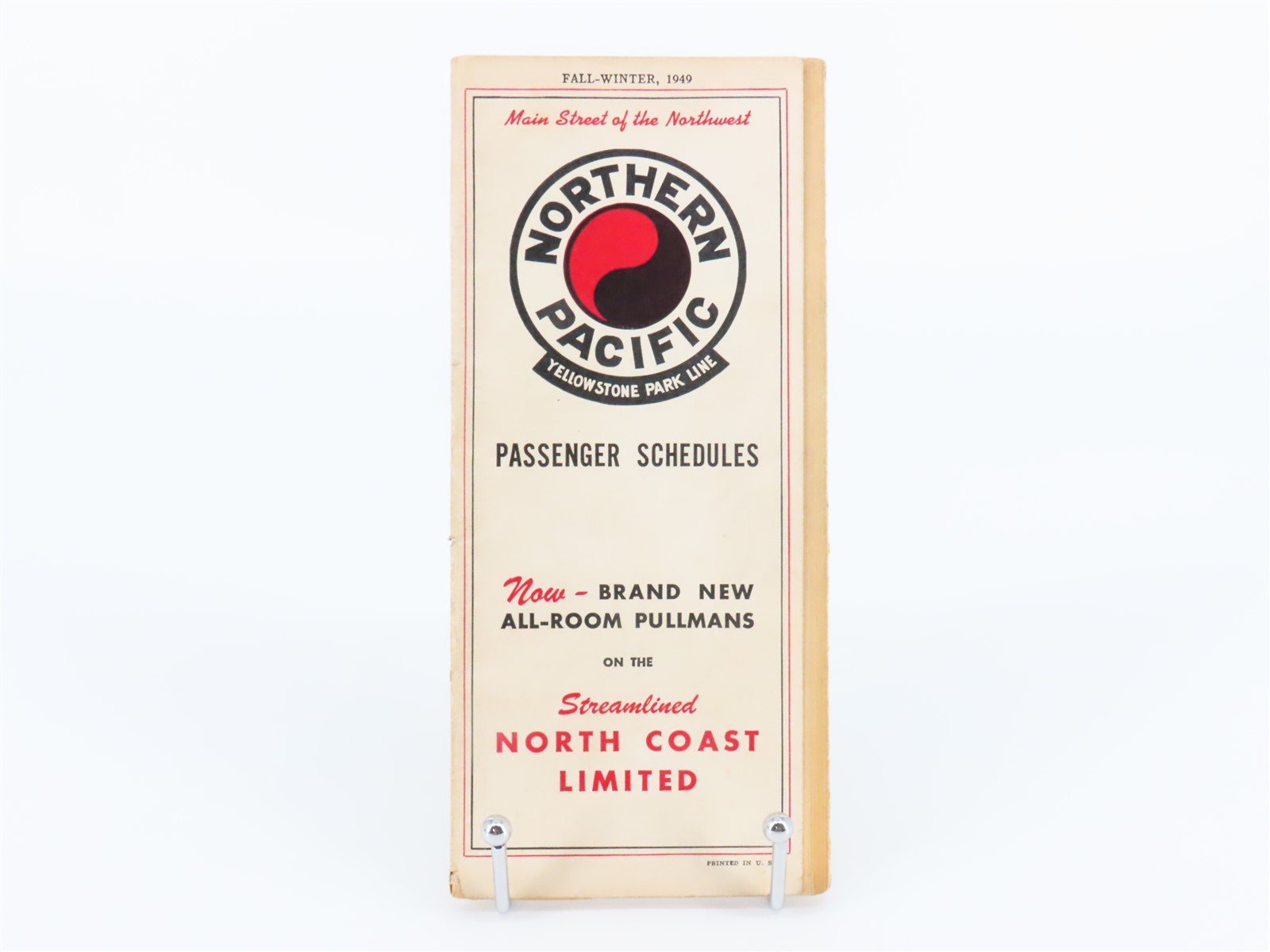 Northern Pacific Yellowstone Park Line Passenger Schedules: Fall-Winter, 1949