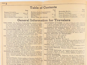 Northern Pacific Yellowstone Park Line Passenger Schedules: Fall-Winter, 1949