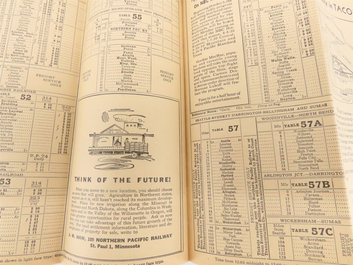 Northern Pacific Yellowstone Park Line Passenger Schedules: Fall-Winter, 1949