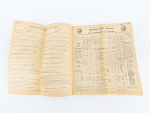 Northern Pacific Route of the Vista-Dome Passenger Train Schedules May 27, 1962