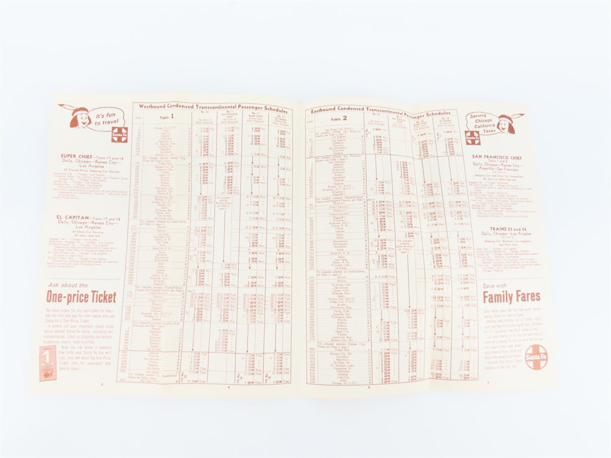 ATSF Atchison, Topeka &amp; Santa Fe Passenger Time Tables 1969-1970 (Set)