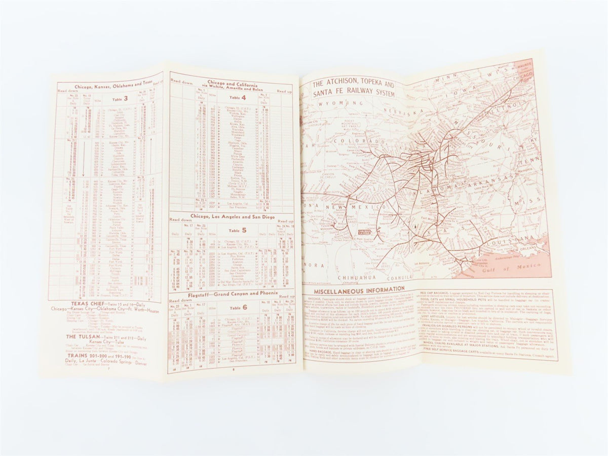 ATSF Atchison, Topeka &amp; Santa Fe Passenger Time Tables 1969-1970 (Set)