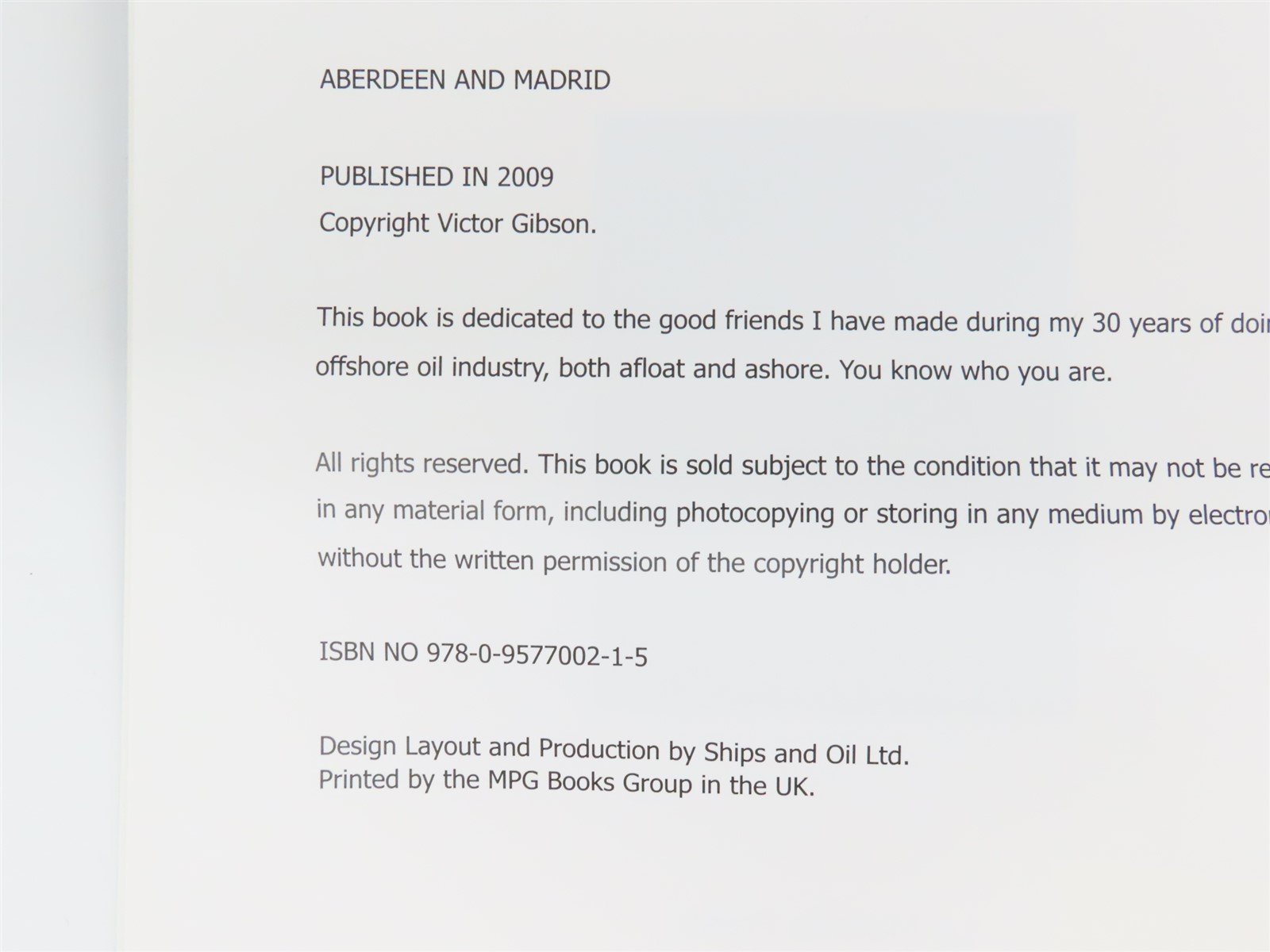 Supply Ship Operations by Victor Gibson ©2009 SC Book