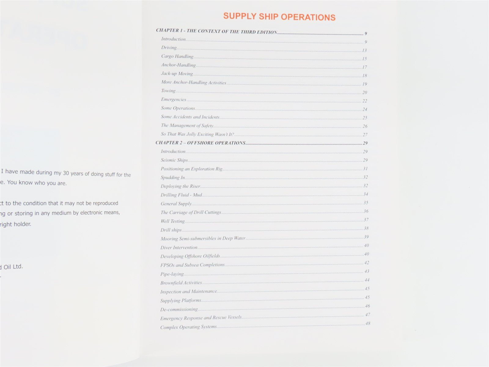 Supply Ship Operations by Victor Gibson ©2009 SC Book