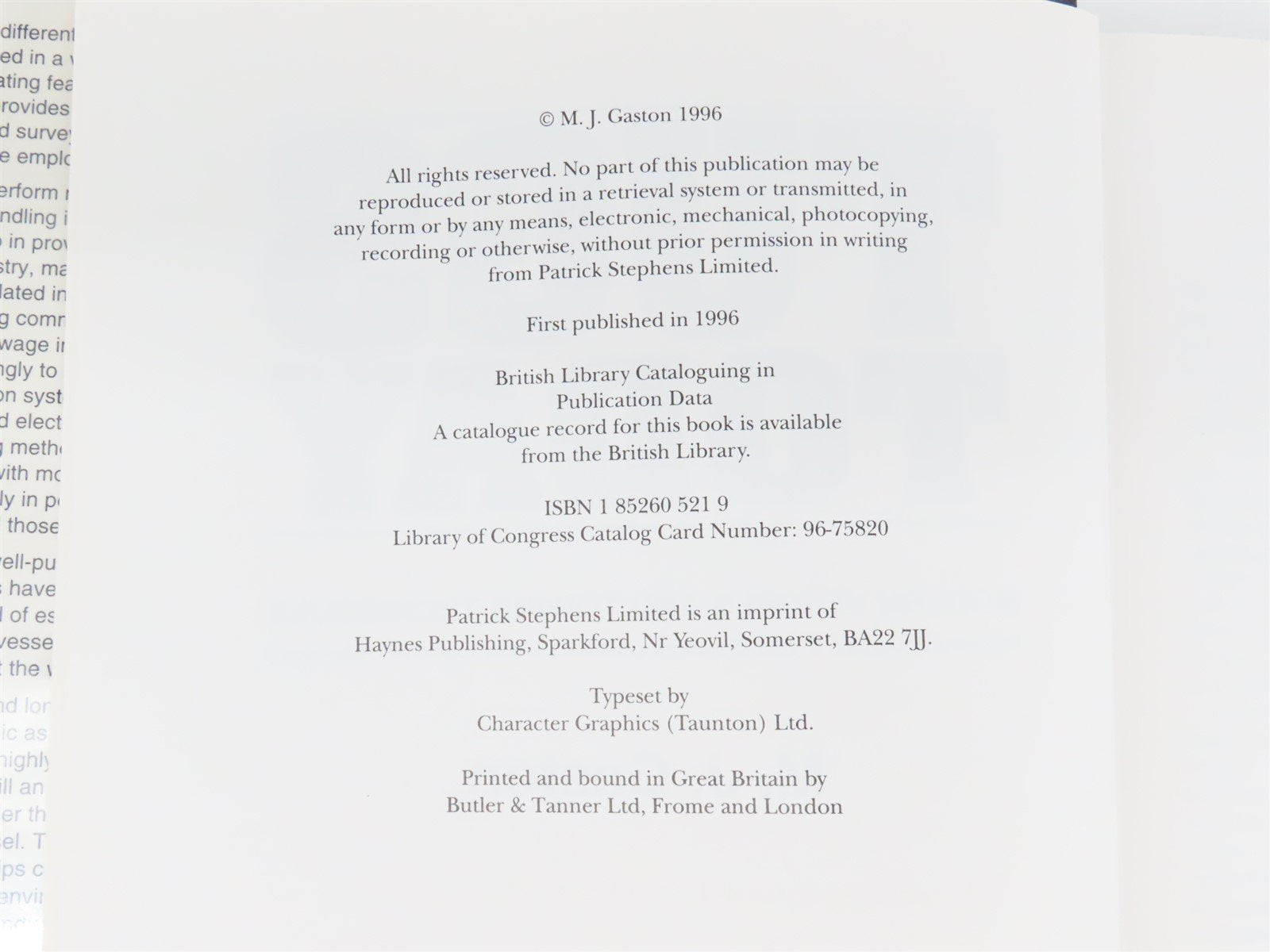 Tugs Today M.J. Gaston ©1996 HC Book