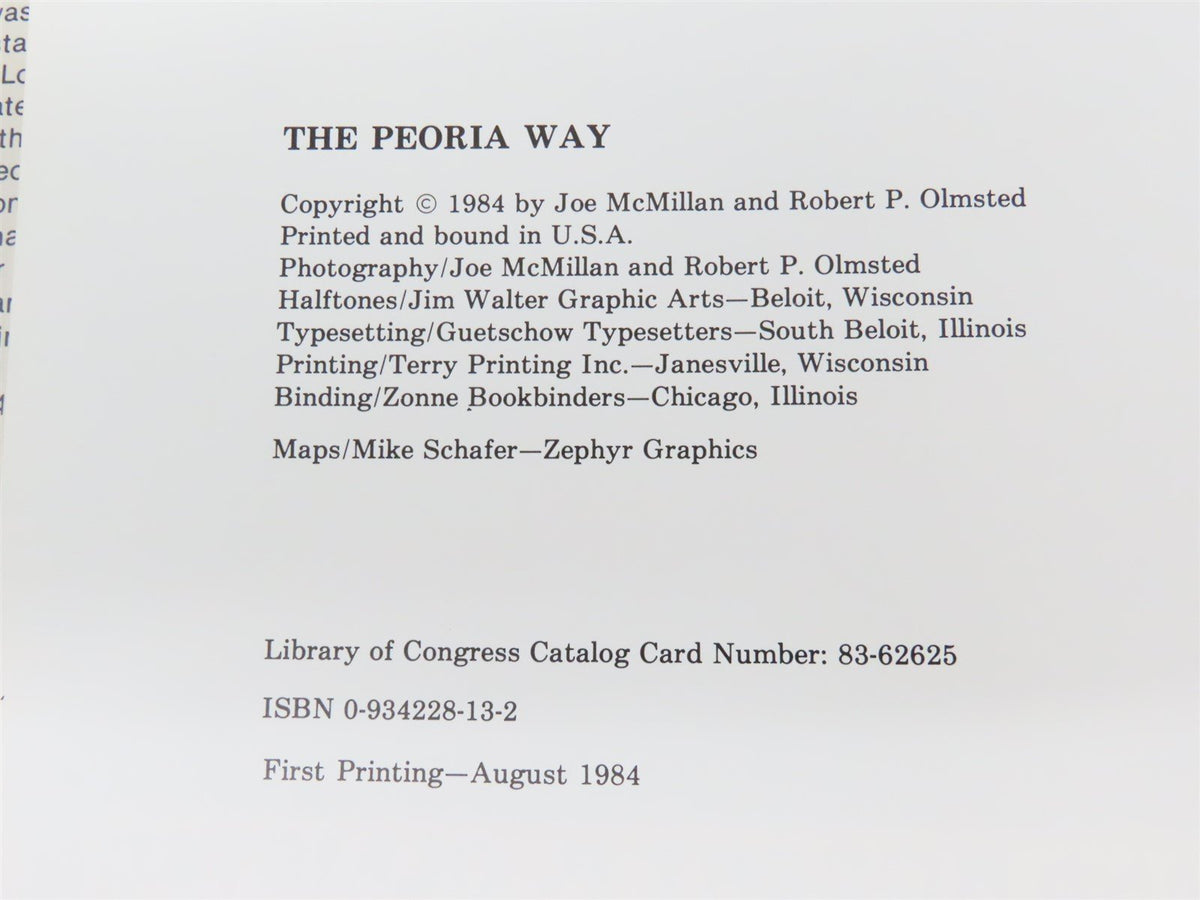 The Peoria Way by Joe McMillan &amp; Robert P. Olmsted ©1984 HC Book