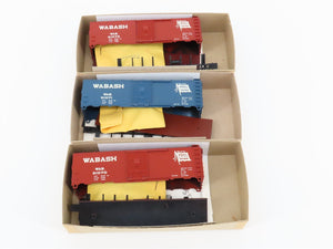 Lot of 3 HO Scale Athearn WAB Wabash 40' Boxcar Kits