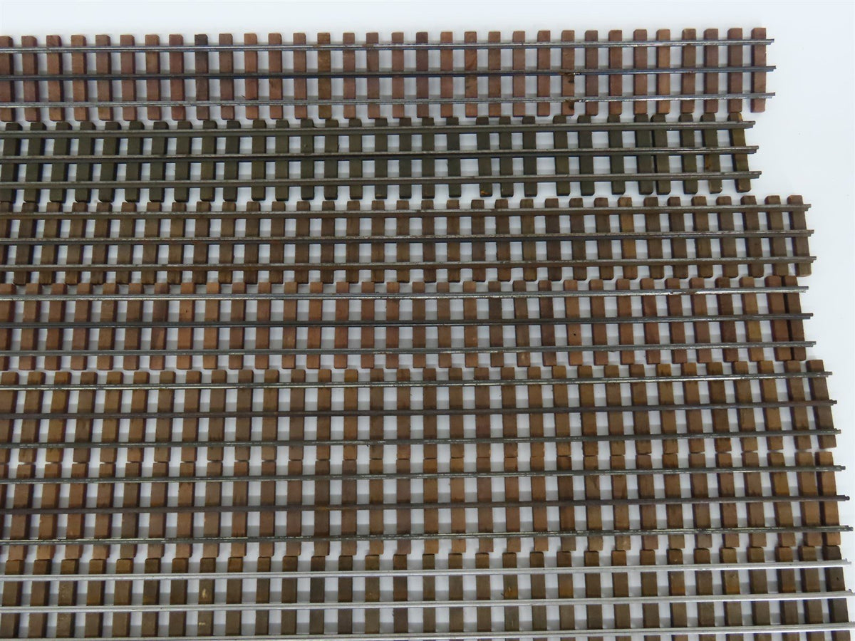 LOT of 13 O Gauge 3-Rail Gar Graves 35-37&quot; Straight Track w/ Wooden Ties