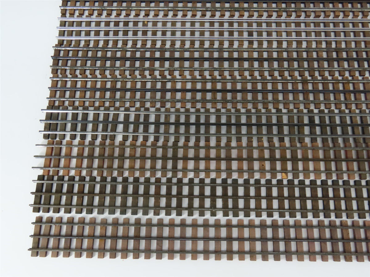 LOT of 13 O Gauge 3-Rail Gar Graves 35-37&quot; Straight Track w/ Wooden Ties