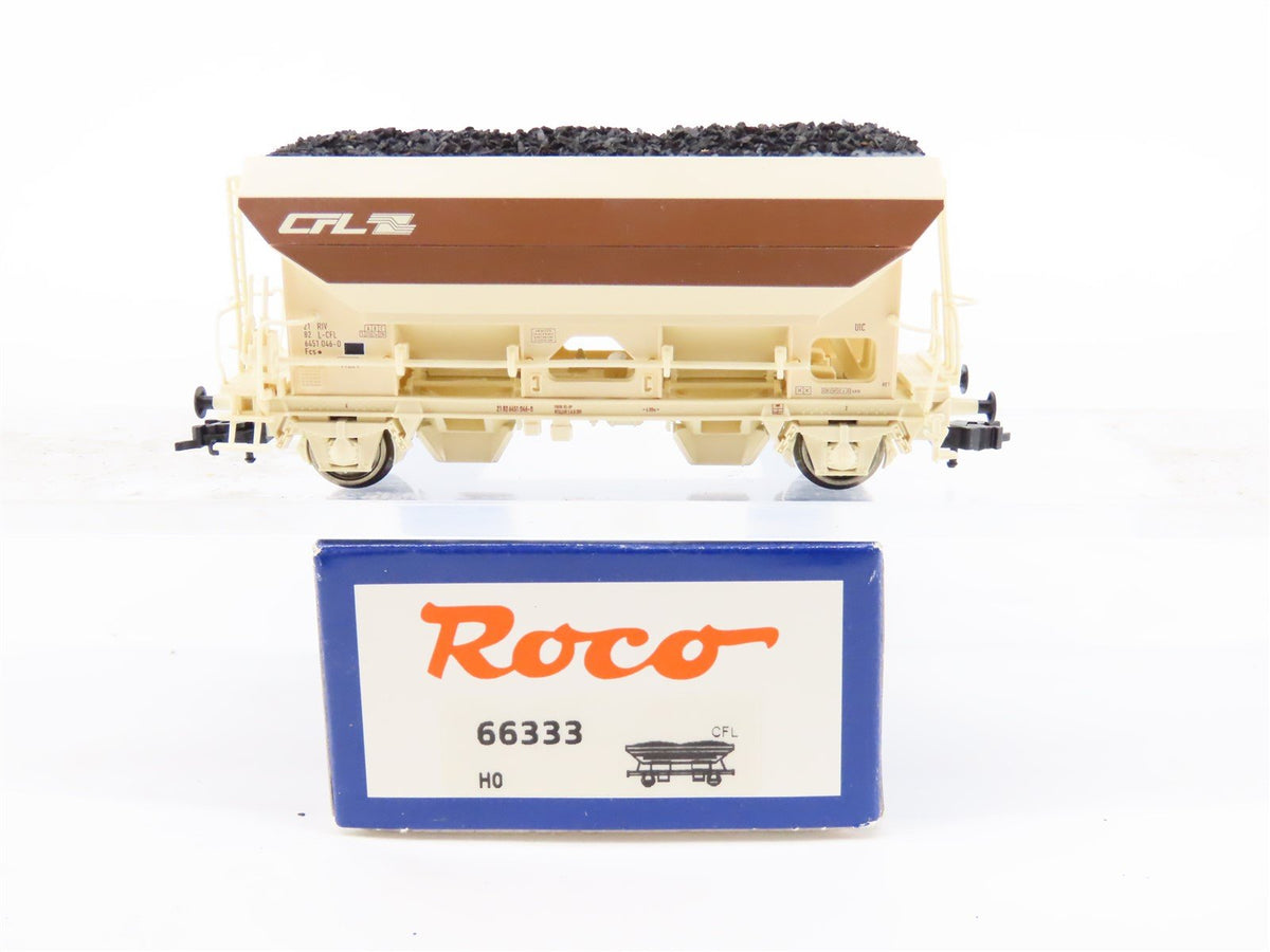 HO Scale Roco 66333 CFL Luxembourg National 2-Bay Side-Discharge Hopper #046-0