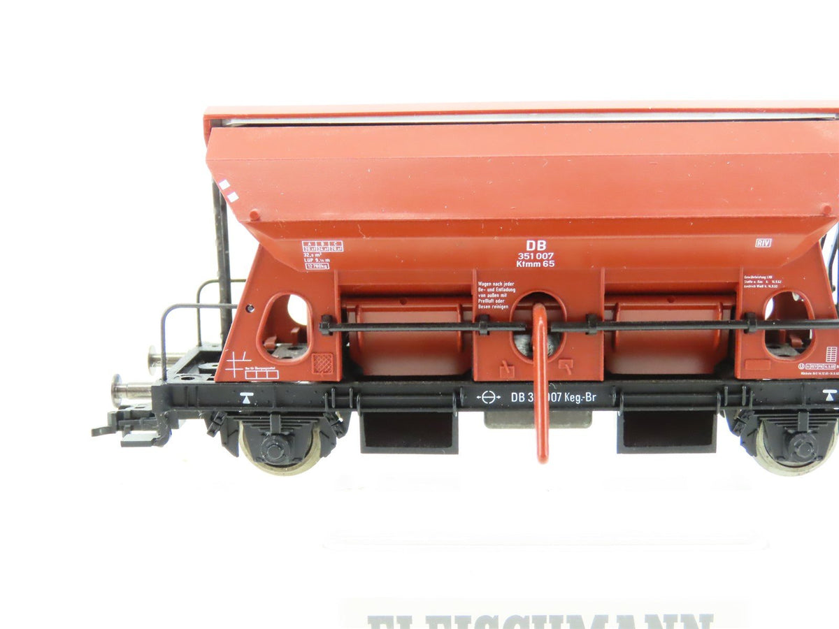 HO Scale Fleischmann 5510 DB German 2-Bay Side-Discharge Covered Hopper #351 007