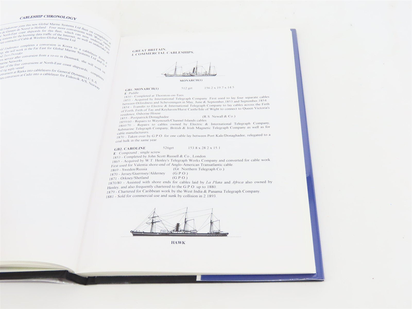 Cableships by Norman L Middlemiss ©2000 HC Book