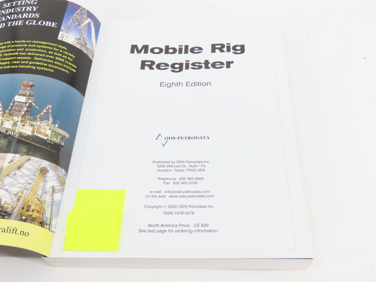 Mobile Rig Register Eighth Edition by ODS-Petrodata Group ©2002 SC Book