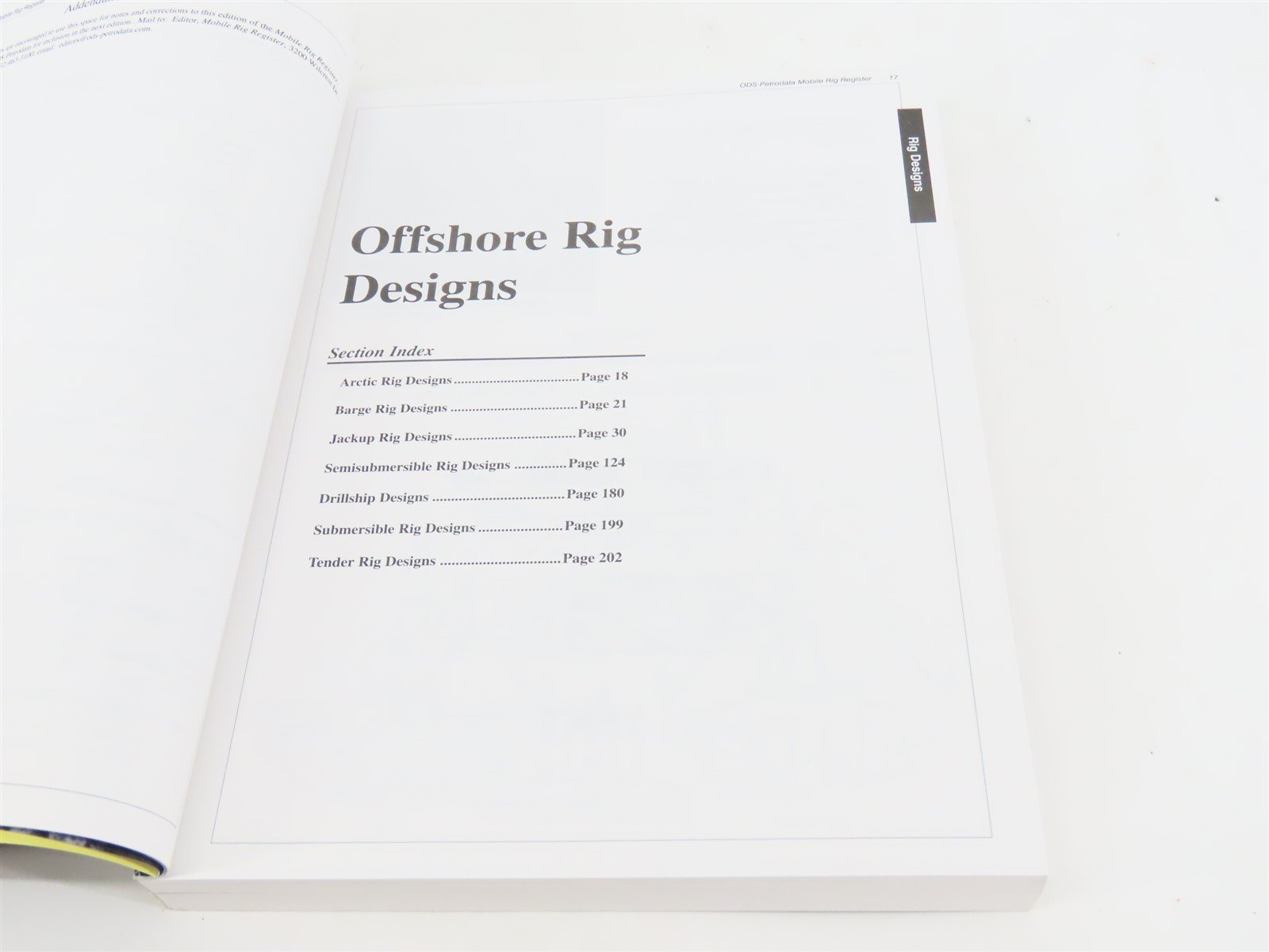 Mobile Rig Register Eighth Edition by ODS-Petrodata Group ©2002 SC Book