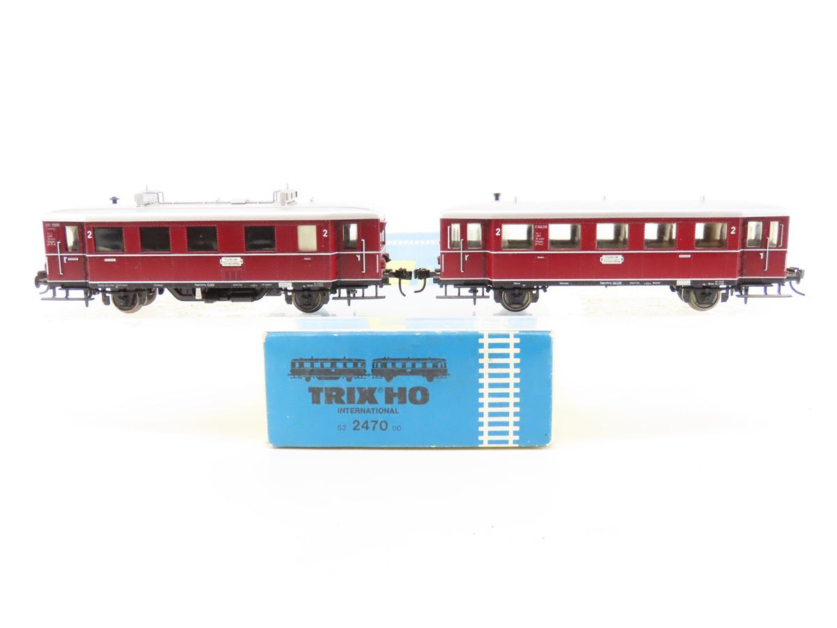 HO Scale Trix 2470 DB German VT 75 / VB 140 Diesel Rail Cars 2-Unit Set w/ DCC