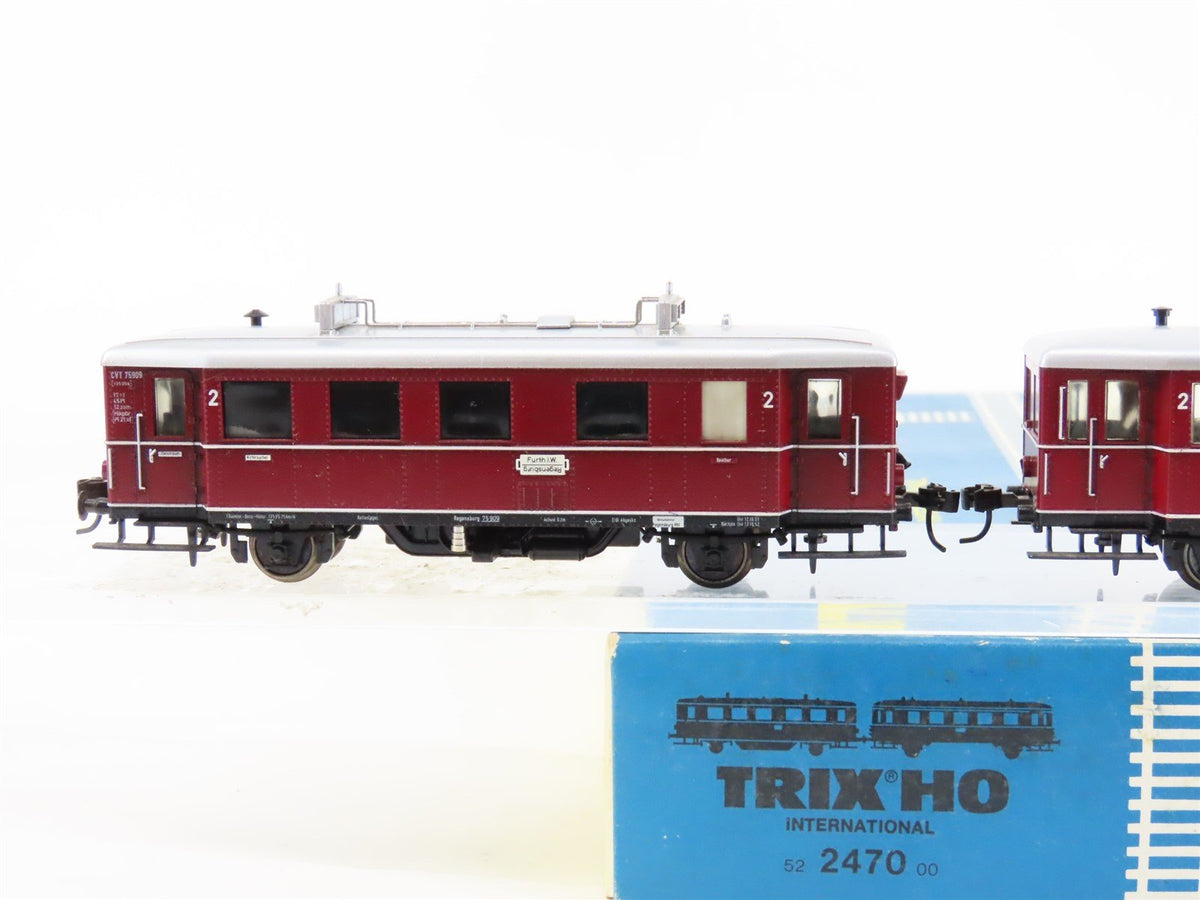 HO Scale Trix 2470 DB German VT 75 / VB 140 Diesel Rail Cars 2-Unit Set w/ DCC