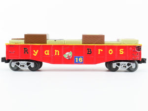 O Gauge 3-Rail Lionel Ryan Brothers Circus Gondola Car #16 Custom