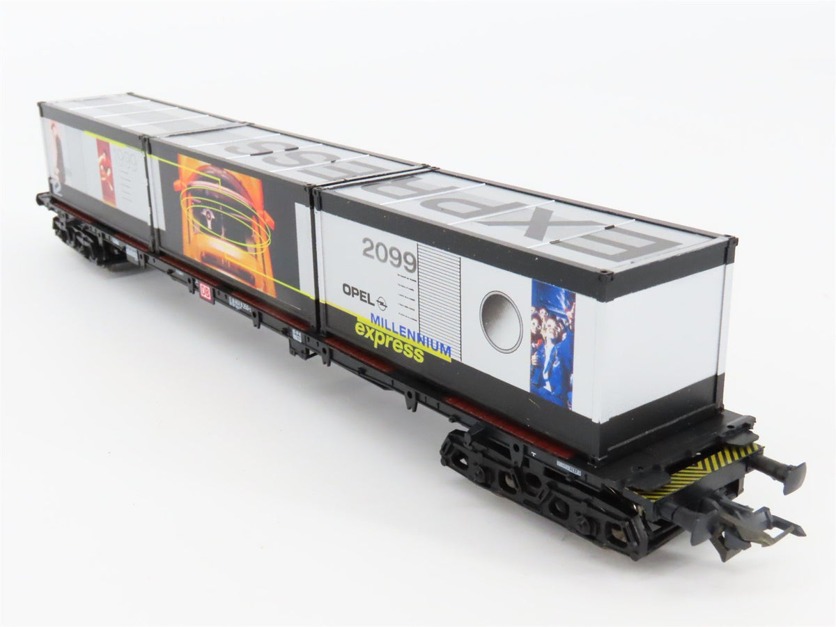 HO Scale Roco 47981 DB Opel Express Flatcar #12 w/Containers