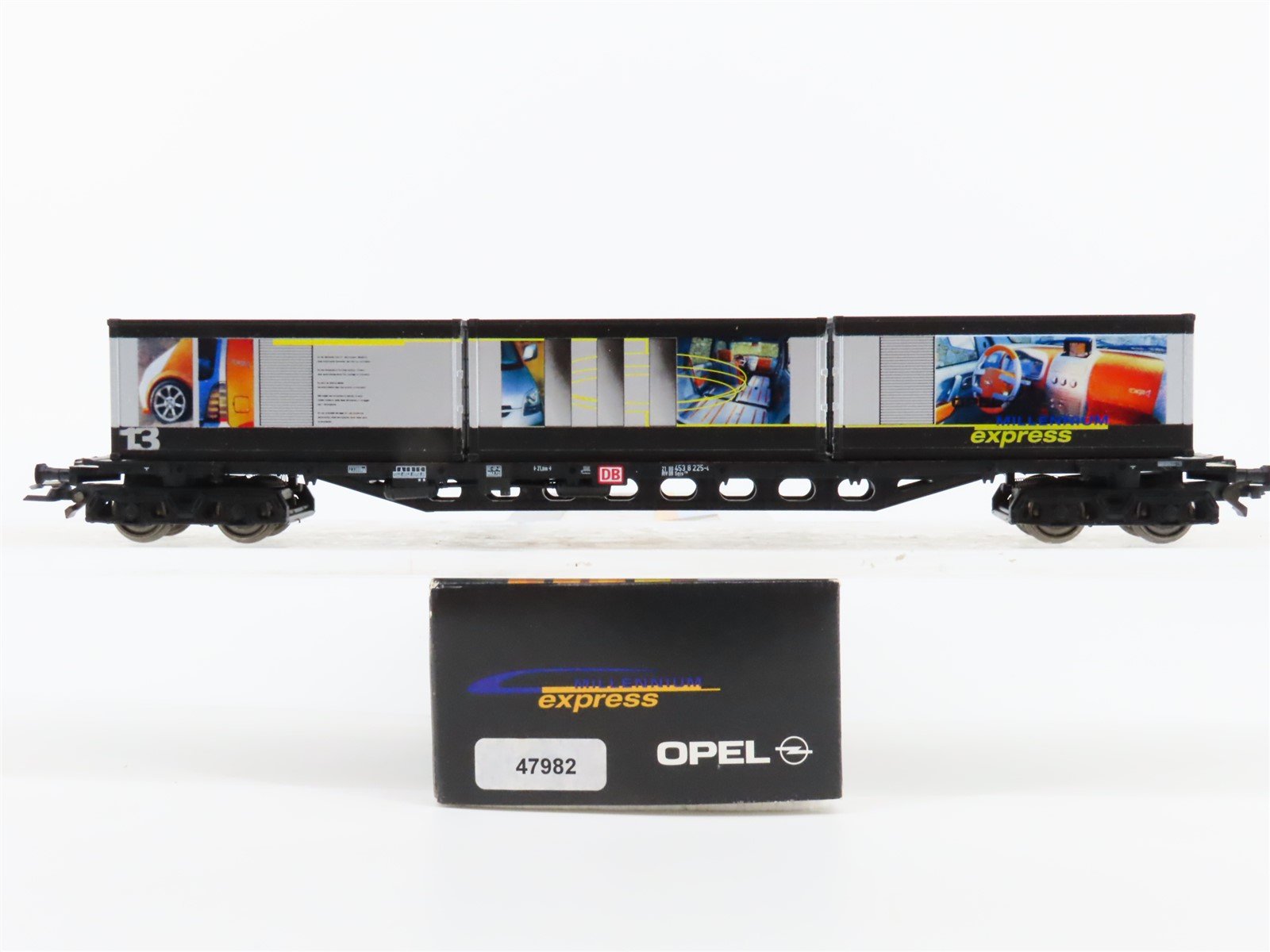 HO Scale Roco 47982 DB Opel Express Flatcar #13 w/Containers