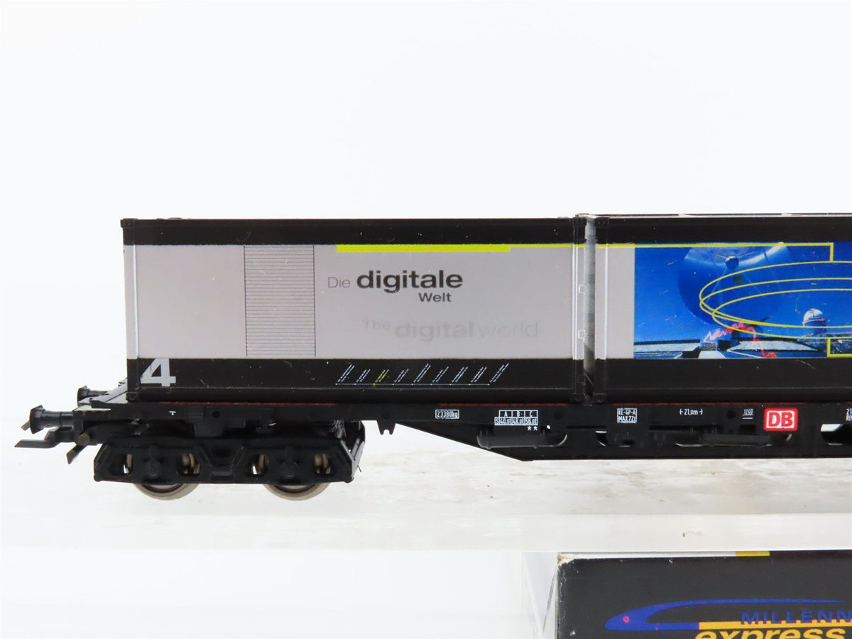 HO Scale Roco 47973 DB Opel Express Flatcar #4 w/Containers