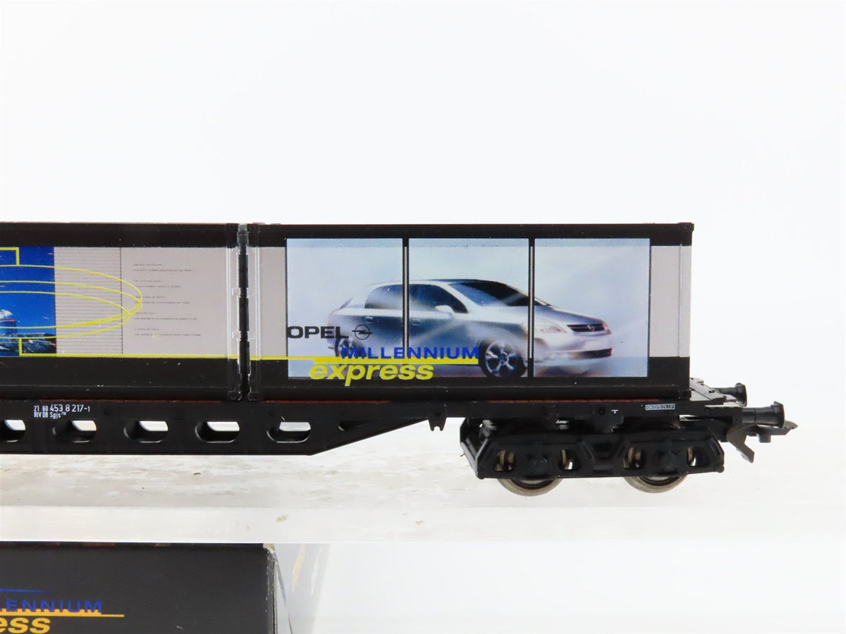 HO Scale Roco 47973 DB Opel Express Flatcar #4 w/Containers